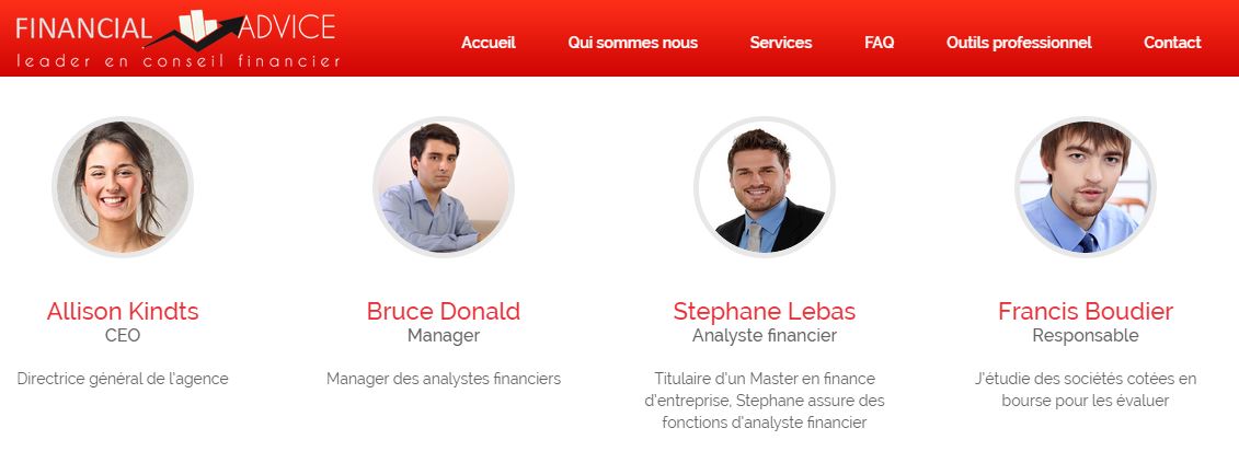 financial advice equipe
