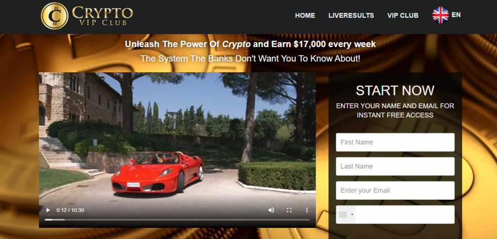 Arnaque n°907 : Cryptovip-club.com