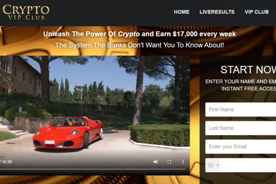Arnaque n°907 : Cryptovip-club.com