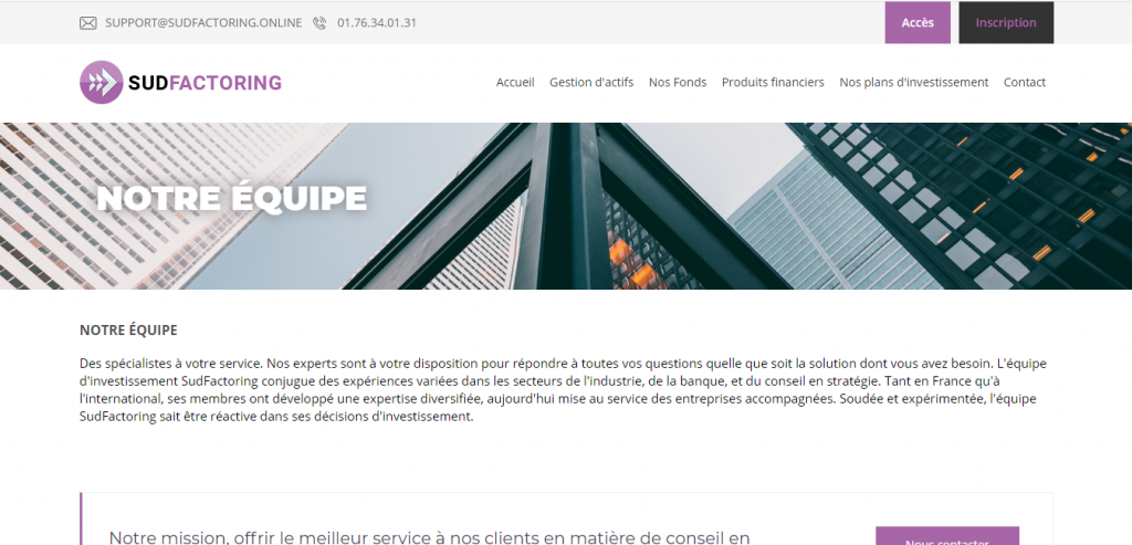 Arnaque n°900 : Sudfactoring.online