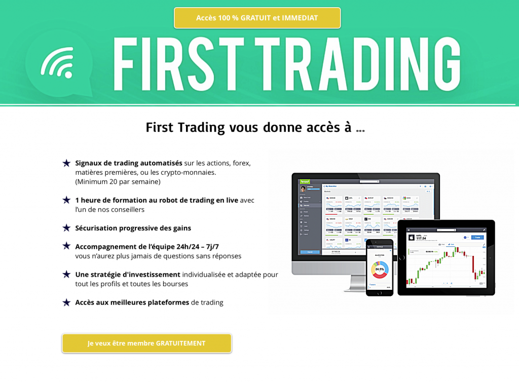 Firsttrading propose d'ouvrir un compte chez IronFX