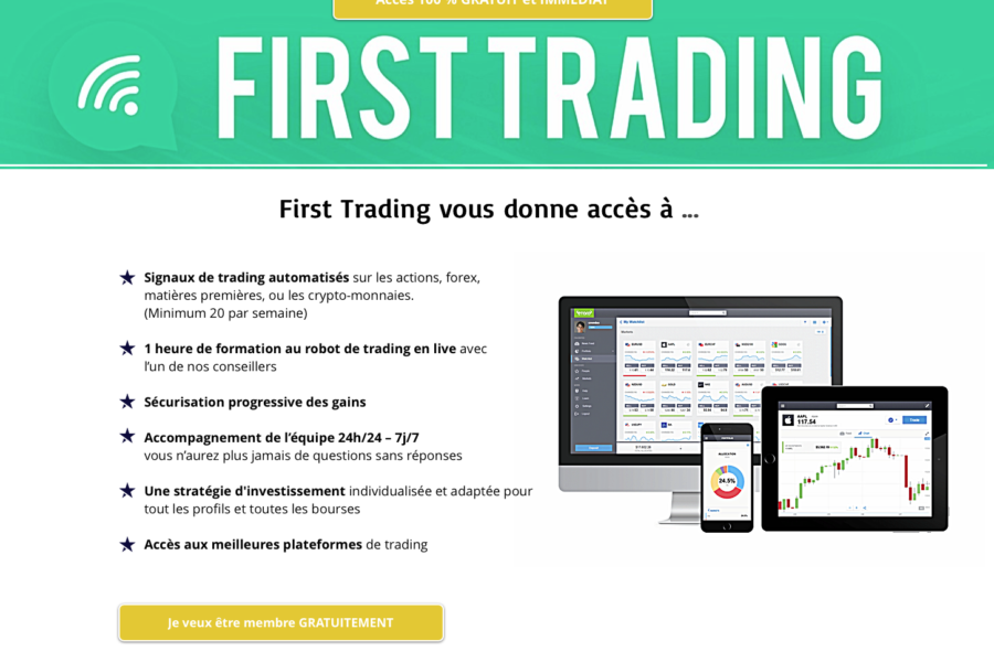 Firsttrading propose d'ouvrir un compte chez IronFX