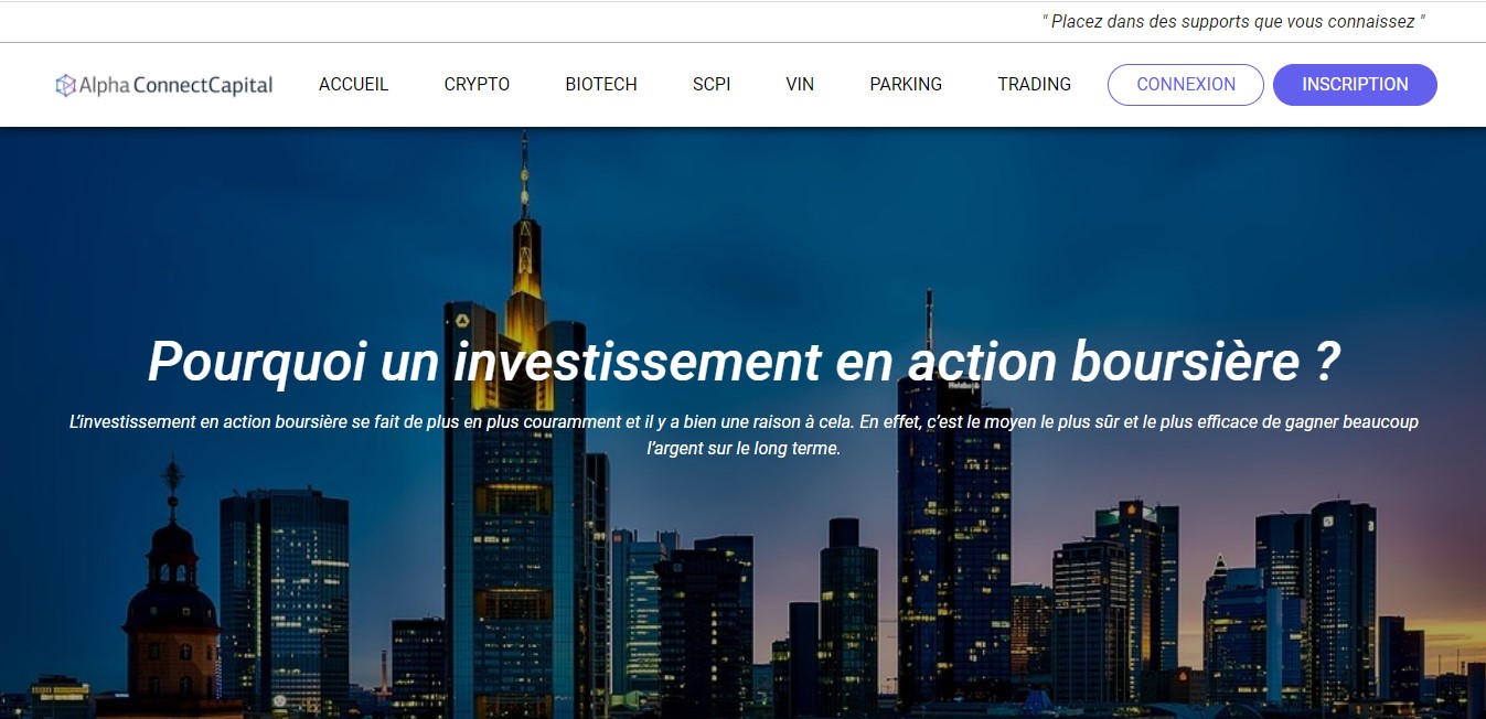 Arnaque n°948 : Alpha-connectcapital.com