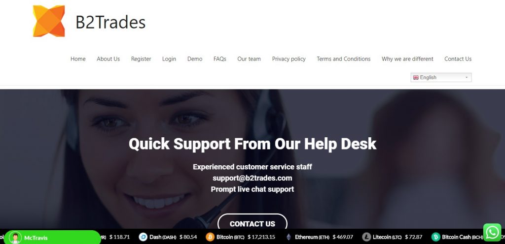 Arnaque n°961 : B2trades.com