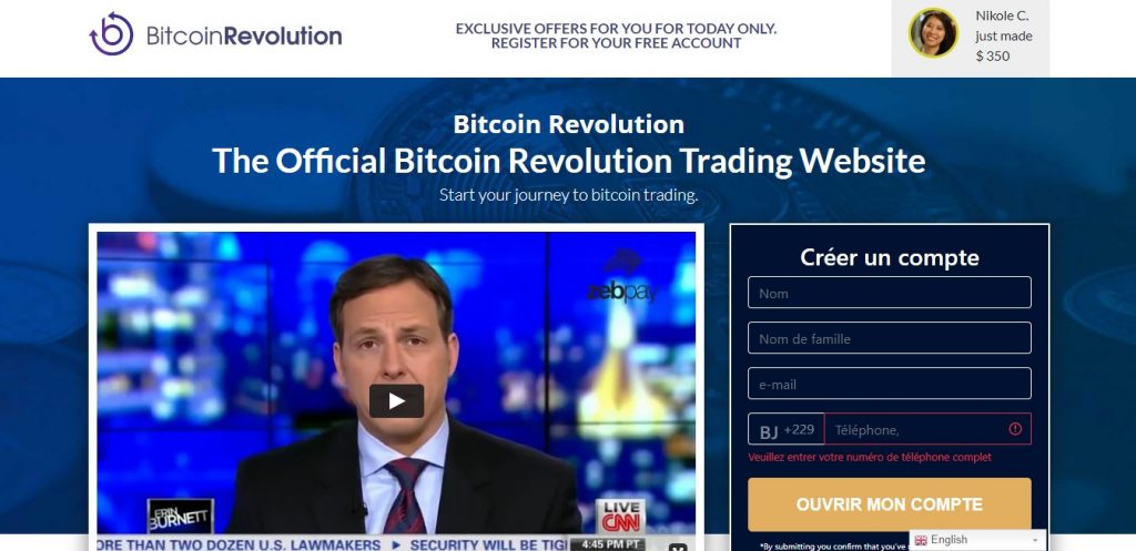 Arnaque n°997 : Bitcoinrevolution.org