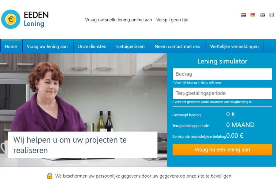 Arnaque n° 1002 : Eeden-lening.com