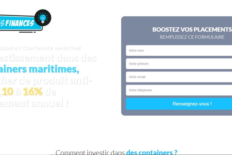 Arnaque n°990 : Ideesfinances.com/campagne-containers-1