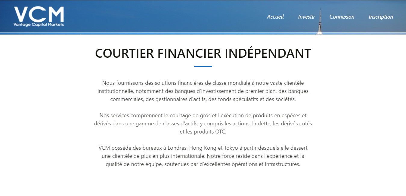 Arnaque n°1035 : Vantagecapitalmarket.com