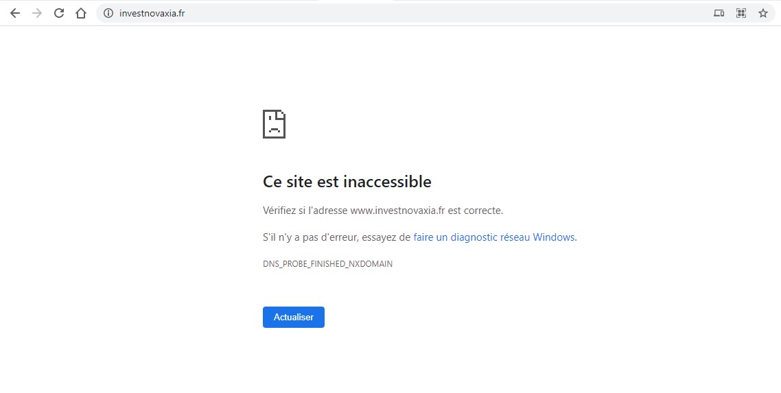 Arnaque n°1049 : Investnovaxia.fr