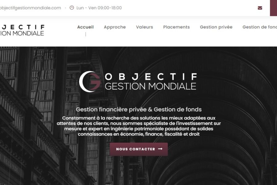 Arnaque n°1074 : Objectifgestionmondiale.com