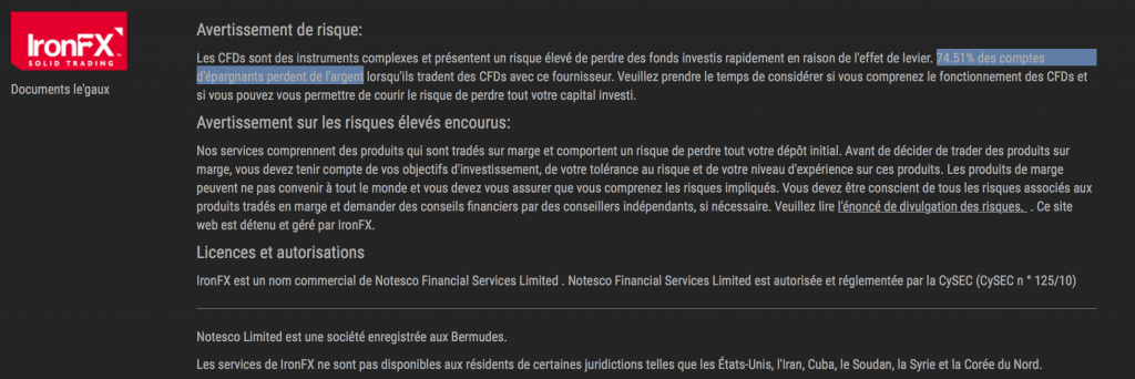 Iron FX Notesco