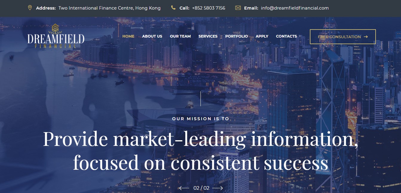Dreamfieldfinancial.com : un site d’arnaque presque subtil