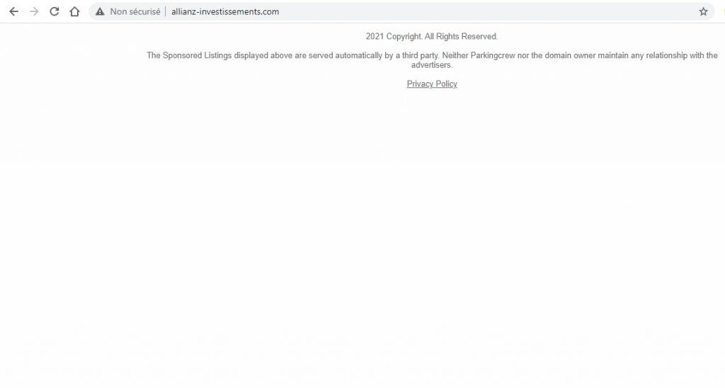 Allianz-investissements.com : Encore une usurpation de l’identité de Allianz