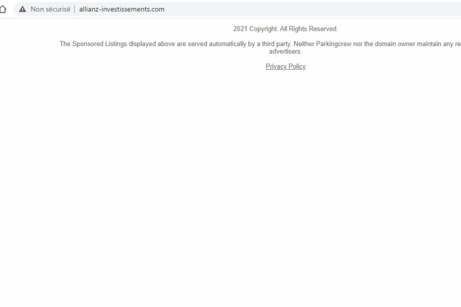 Allianz-investissements.com : Encore une usurpation de l’identité de Allianz