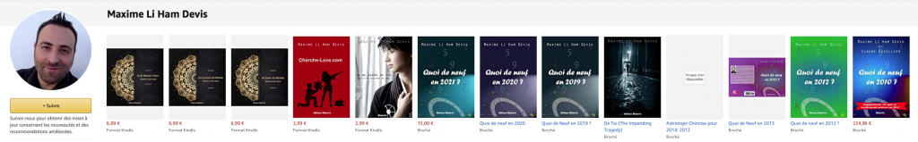 Profil de Maxime Li Ham Devis sur Amazon