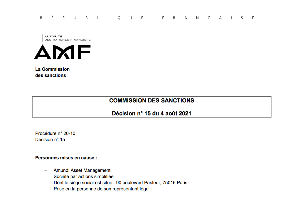 Amundi Sanction AMF