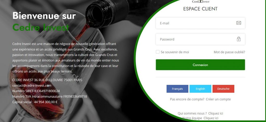 N’investissez pas sur Cedre-invest.com, un escroc vous fera un sale tour