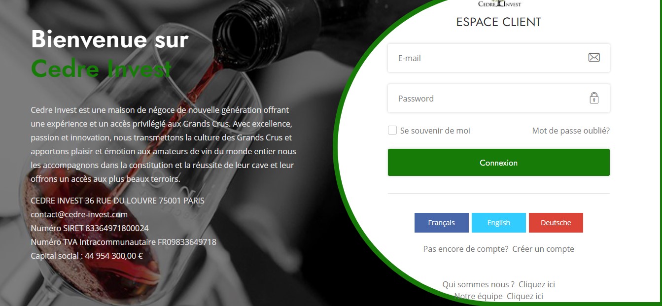 N’investissez pas sur Cedre-invest.com, un escroc vous fera un sale tour