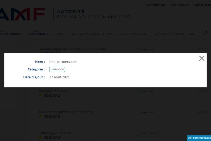 Une entreprise dénonce Fmo-partners.com qui clone son identité