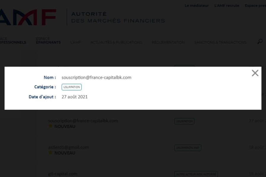 L’étonnant site d’arnaque France-capitalbk.com