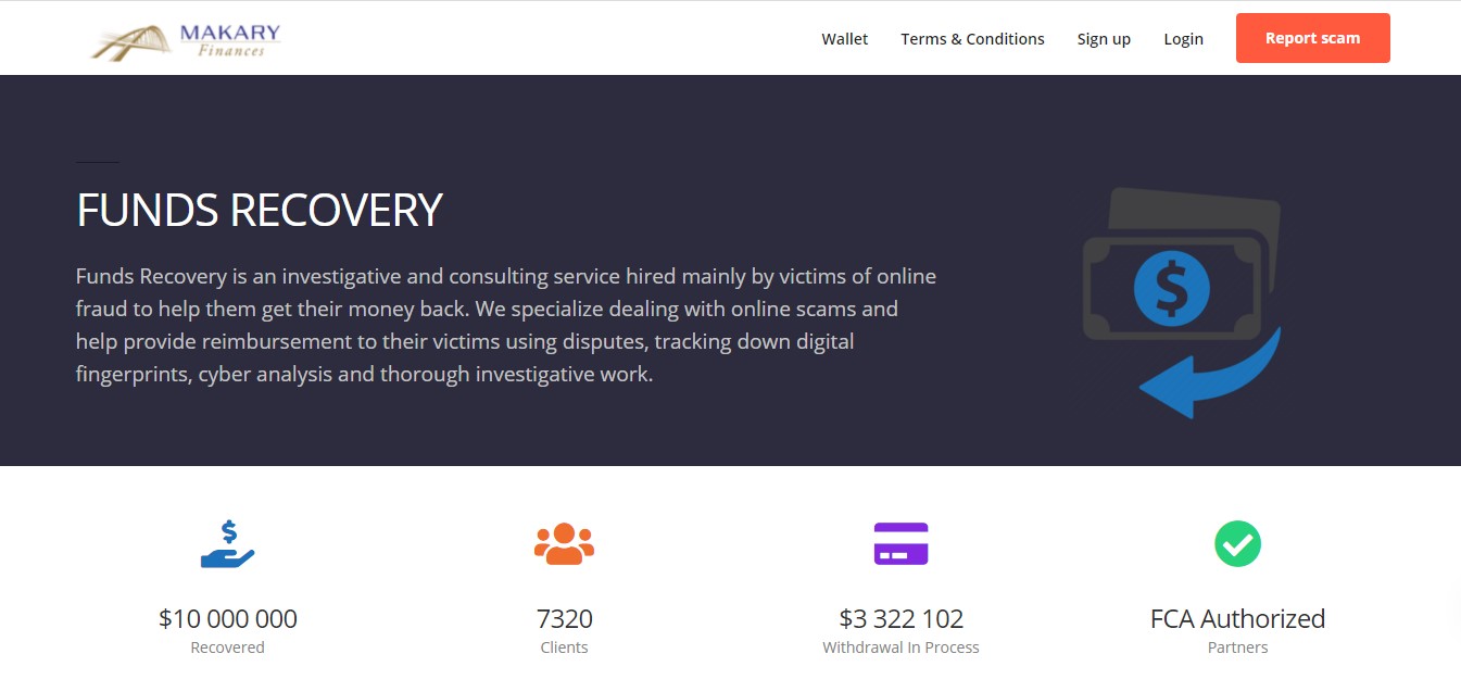 Makarywallets.com : Le business florissant de l’arnaque à la récupération de fonds