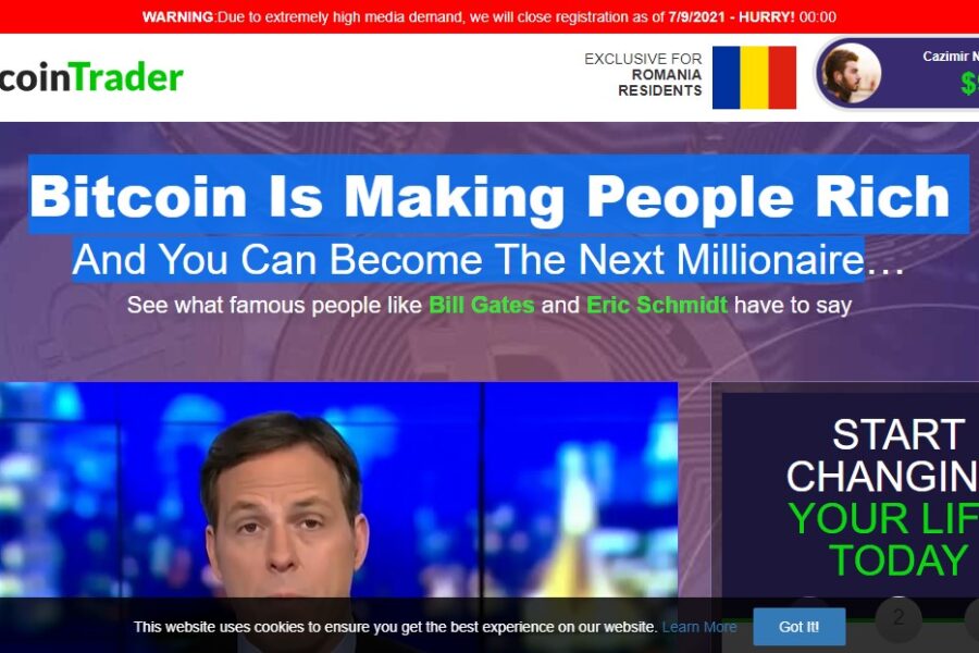 Devenir millionnaire grâce à Daily-investment-deals-now.com/bitcoin-trader ? Une utopie !