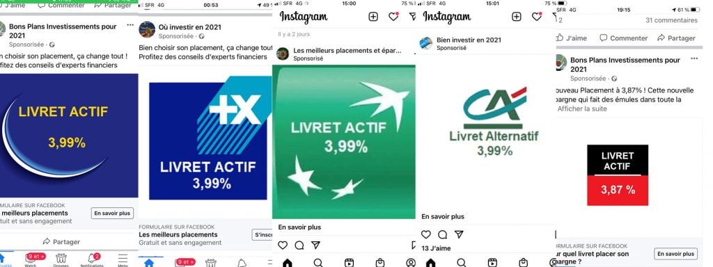 Banques pub illégales FB et Insta 1