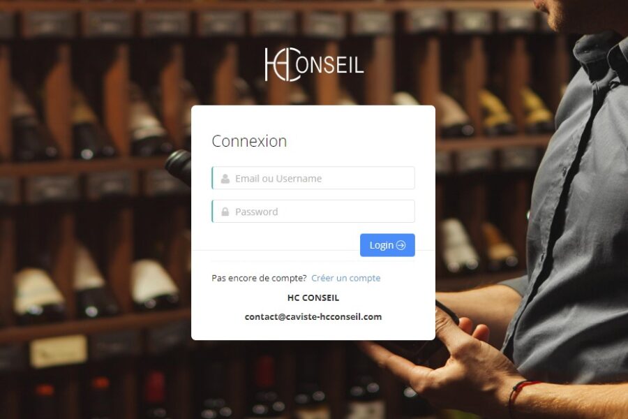 Un espace de connexion privée pour arnaquer ? Caviste-hcconseil.com/fr/admin/login