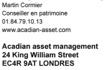 Signature de Martin Cormier