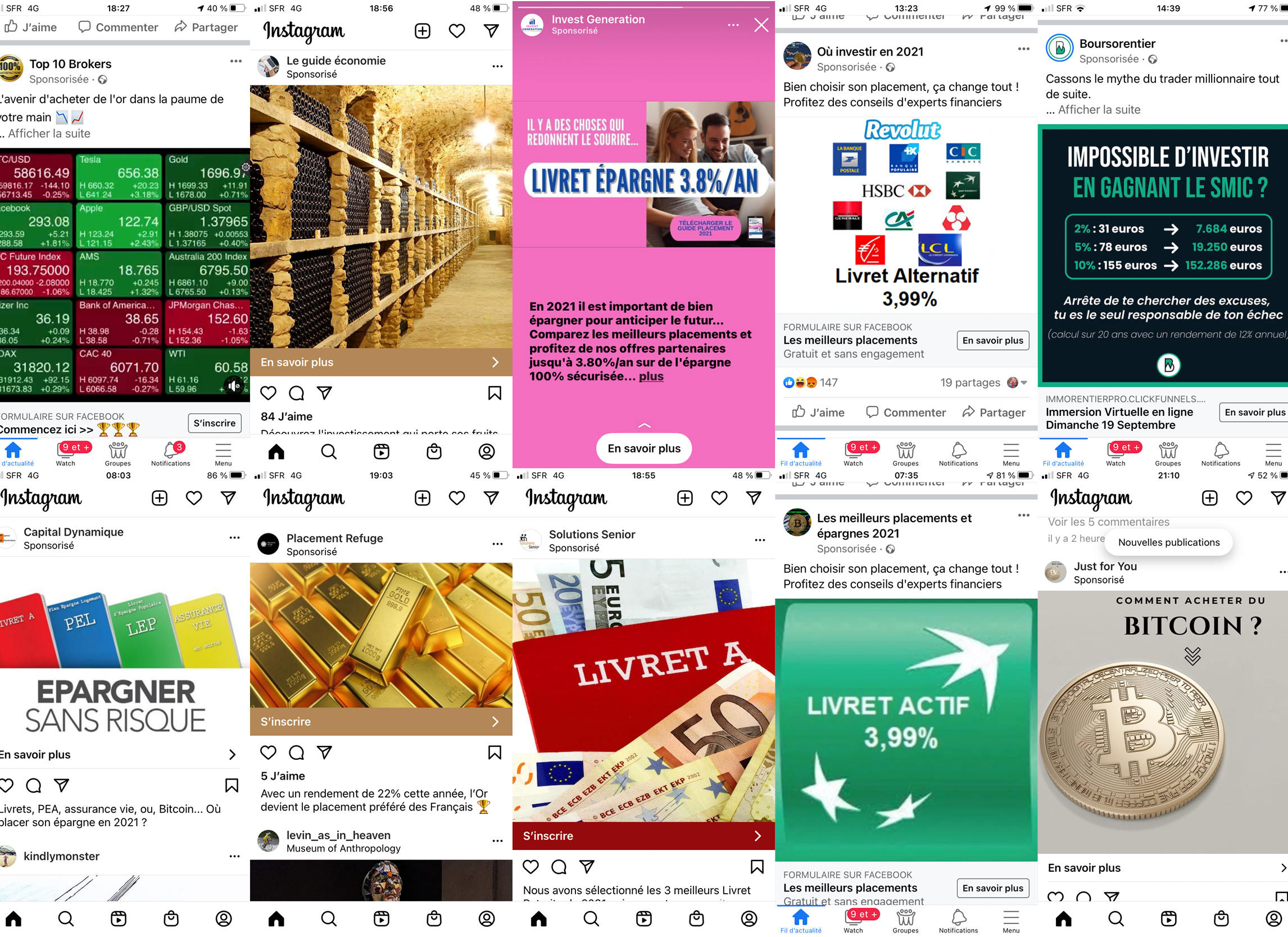 Facebook Instagram publicité arnaque