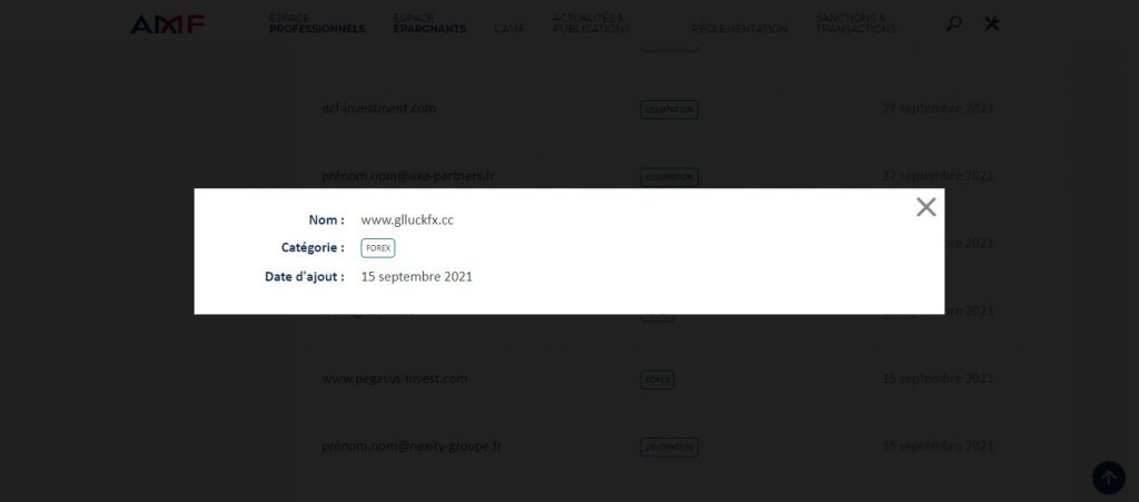 En quoi Glluckfx.cc est-il un site d’arnaque ?