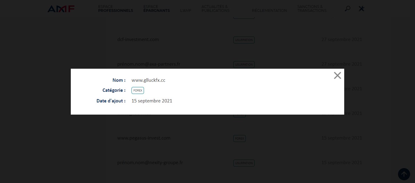 En quoi Glluckfx.cc est-il un site d’arnaque ?