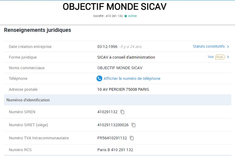 Ignorez les messages de Support@objectifmondesicav.com