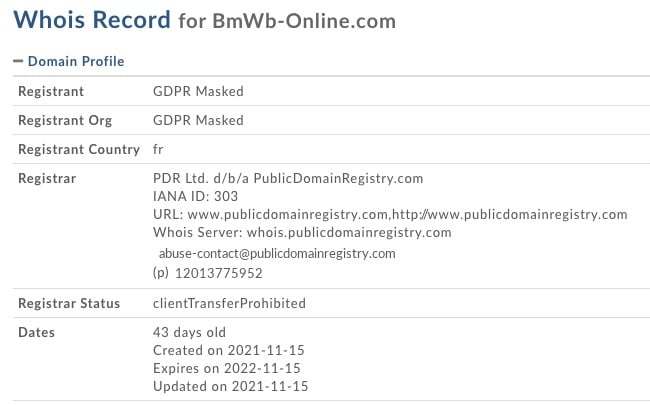 bmwb online.com whois