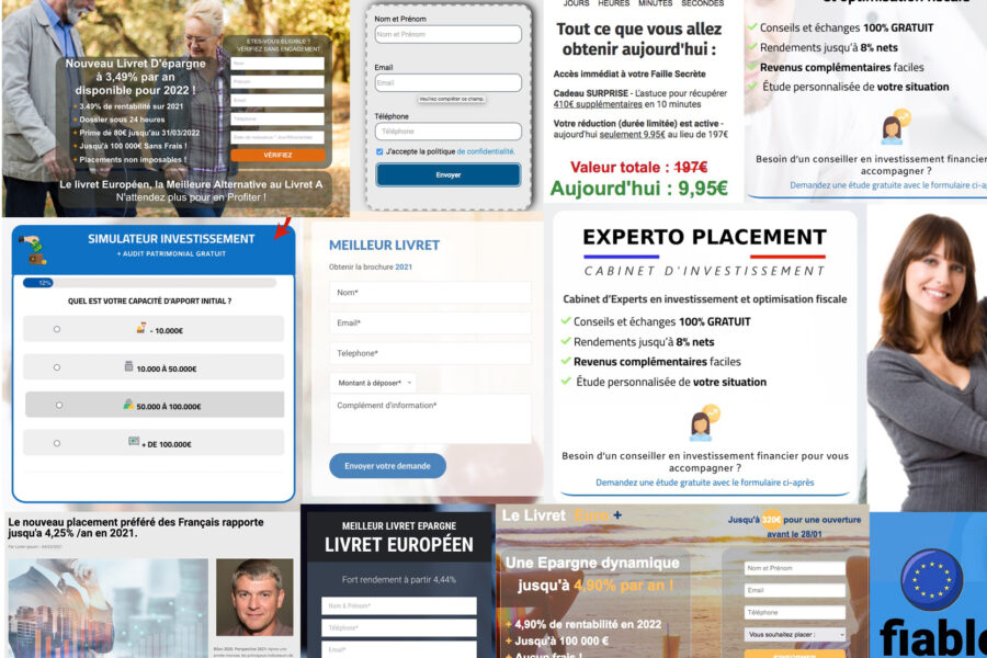 Sites de captures publicité illégale