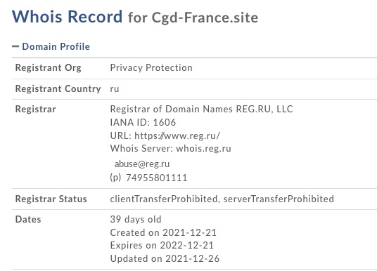 cgd france.site whois