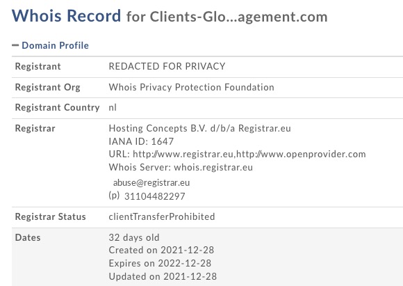 clients globalassetmanagement.com whois