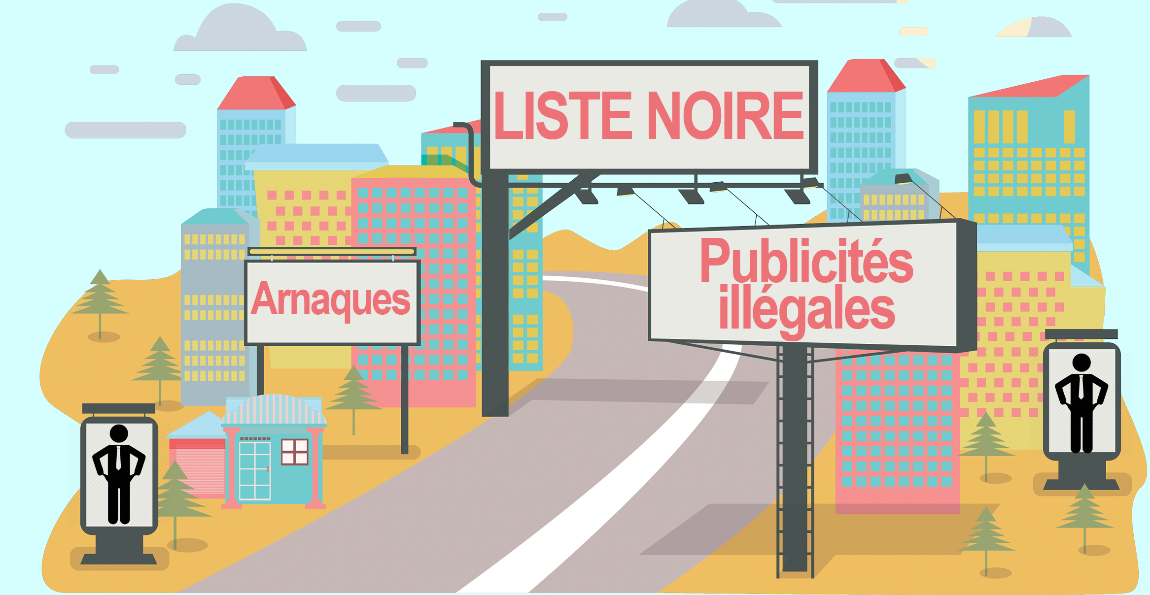 Liste noire publicité illégale site trading