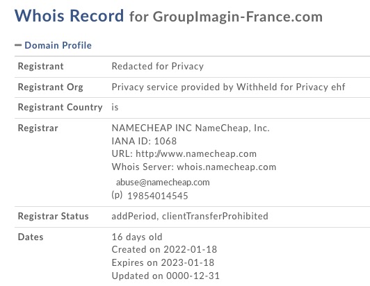 groupimagin france.com whois