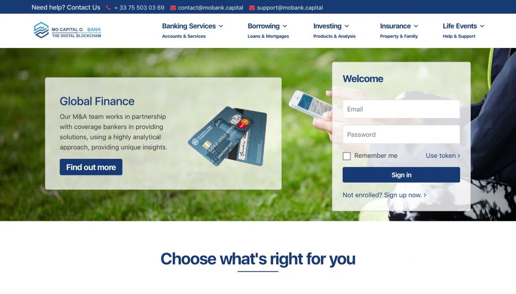 MOBANK.CAPITAL accueil