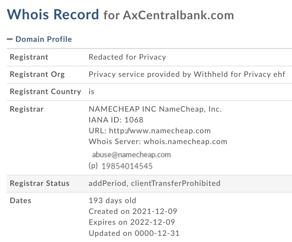 axcentralbank.com