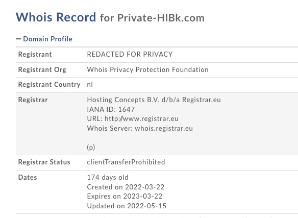private hlbk.com whois