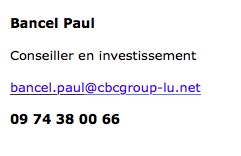 cbcgroup lu.net Paul Bancel