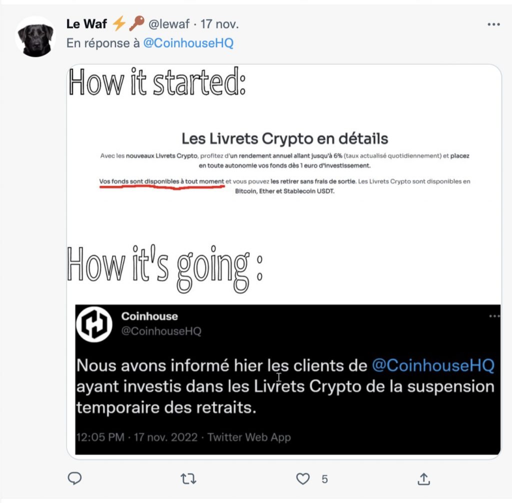 Coinhouse livret crypto