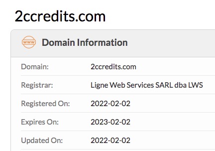 2ccredits.com whois 1