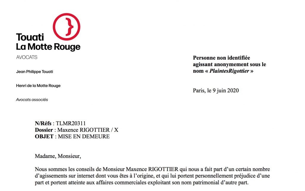 plainte rigottier avocat copie