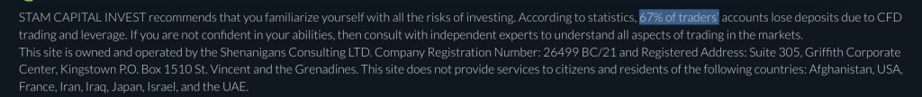 stamcapitalinvest.ltd pertes