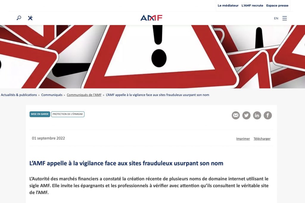 Autorité des Marchés Financiers