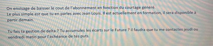 Baisse abonnement courtier