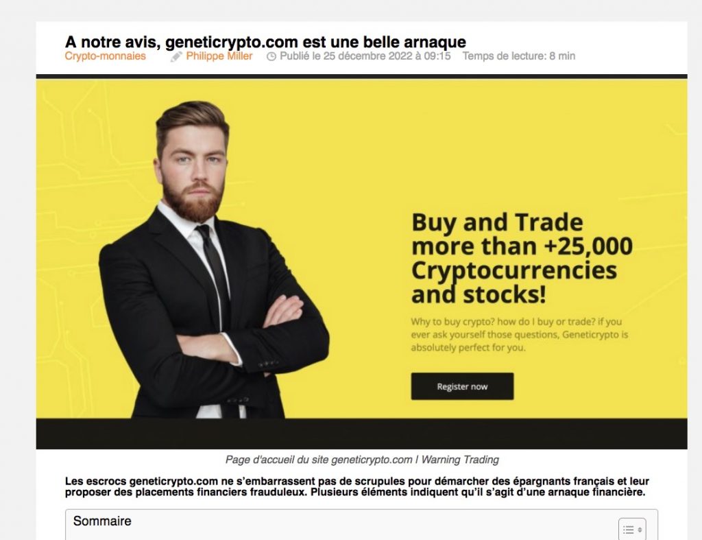 cofinogroupe.com Warning Trading
